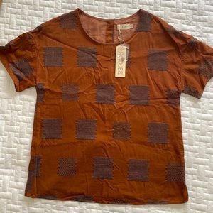 Roolee back buttoned blouse